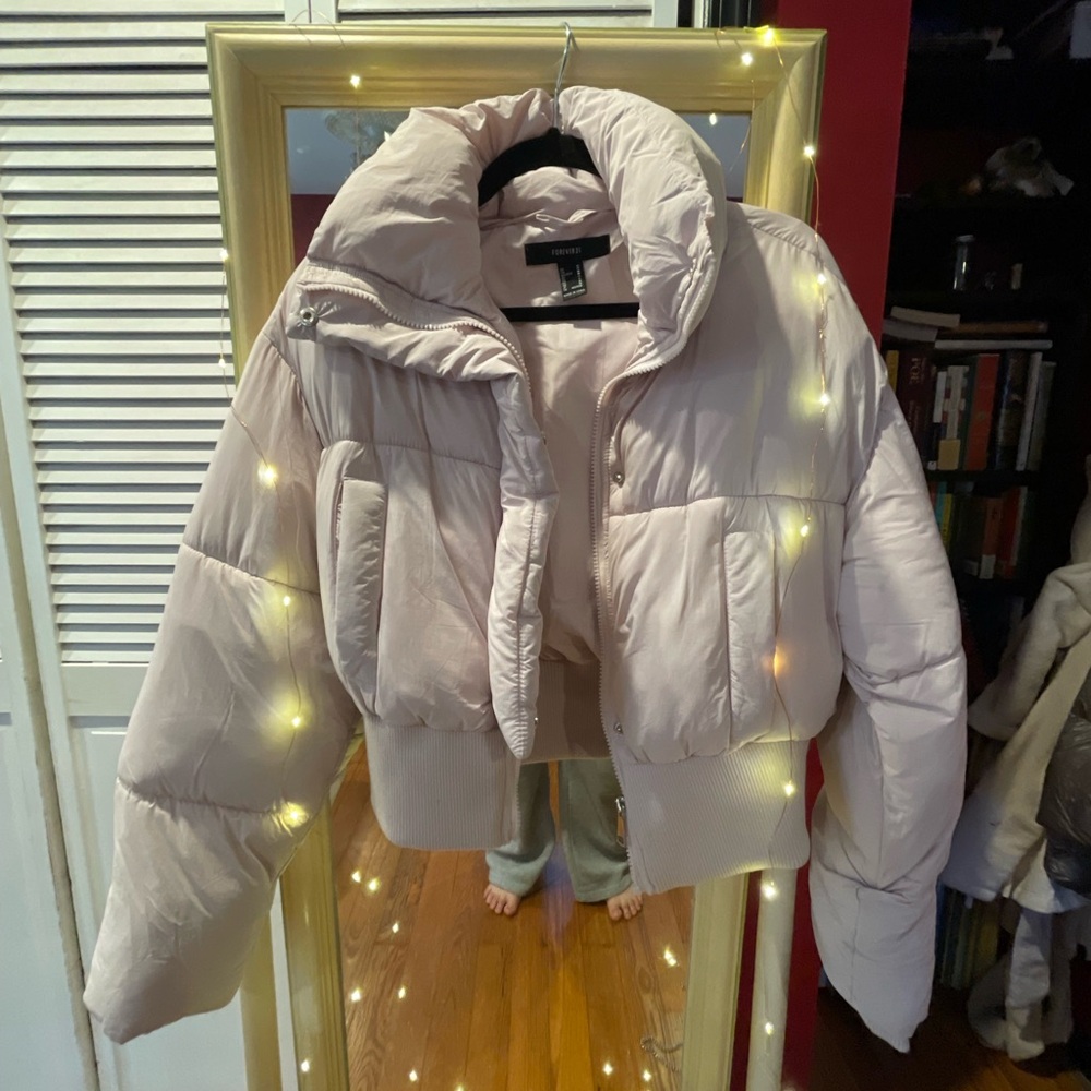 Forever 21 Blush Pink Puffer Jacket